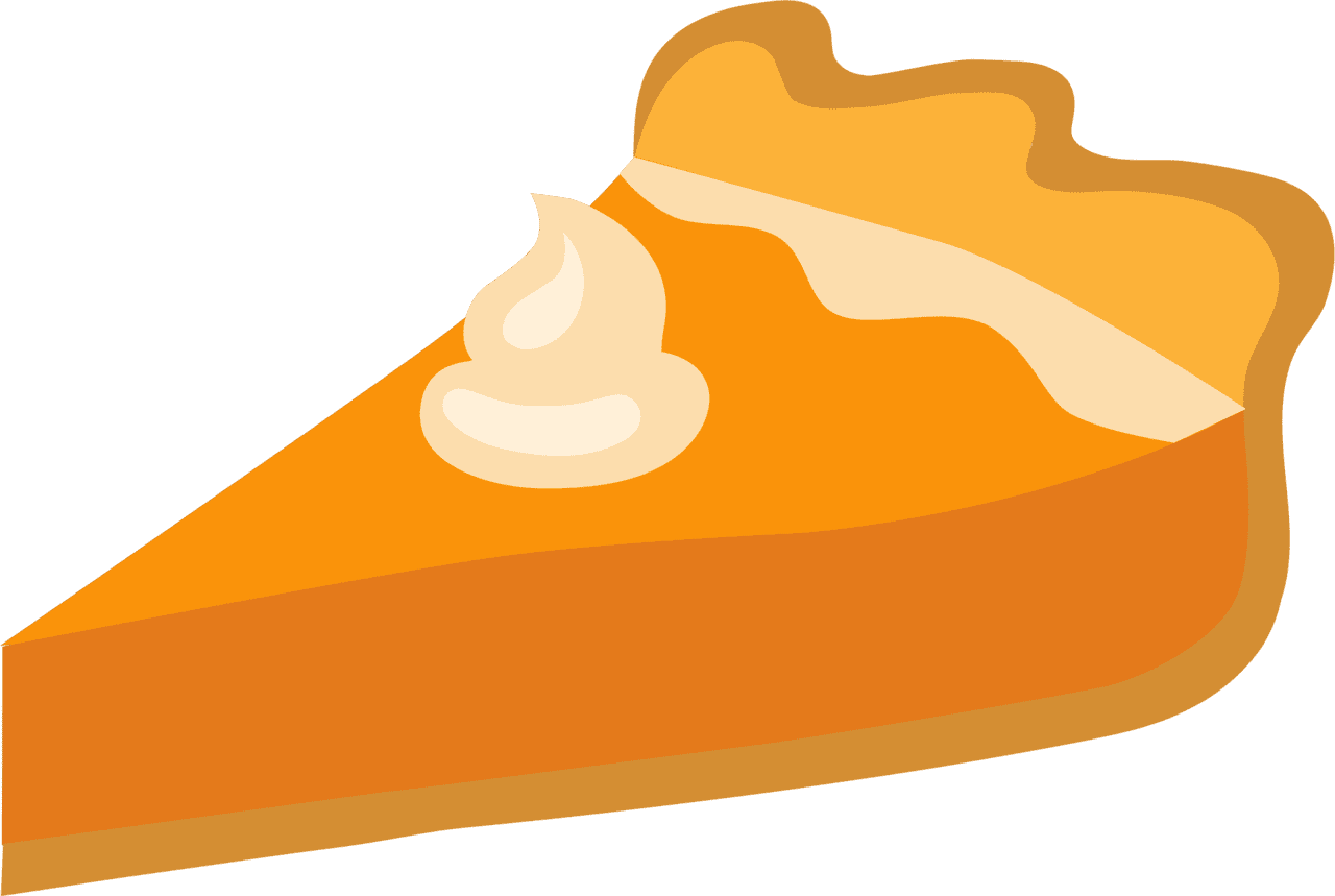 Pumpkin pie vector clipart images 3