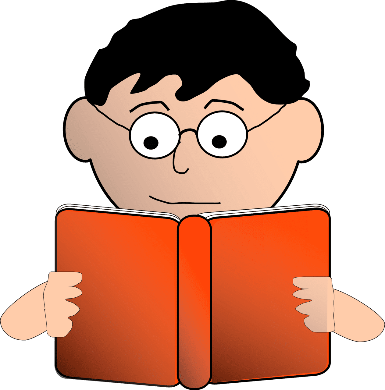Boy read ing vector clipart images
