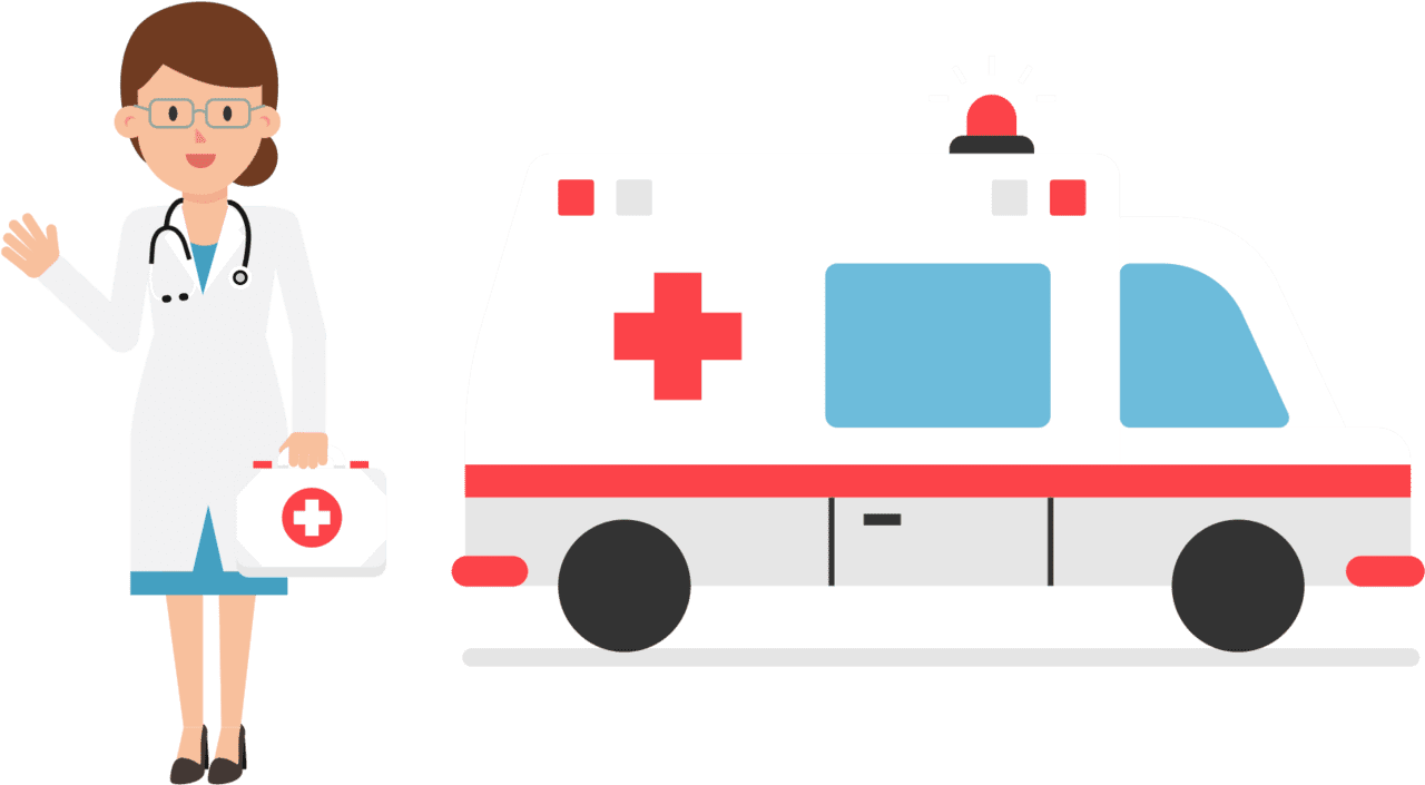 Open doctor and ambulance clipart full size image
