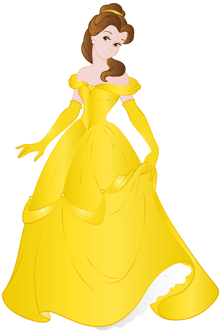 Dress belle princess clipart image