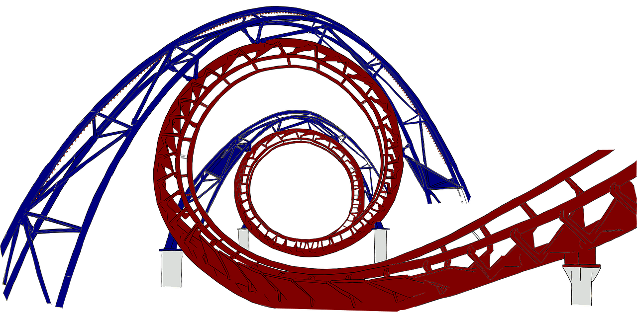 Roller coaster vector art graphics clipart 3