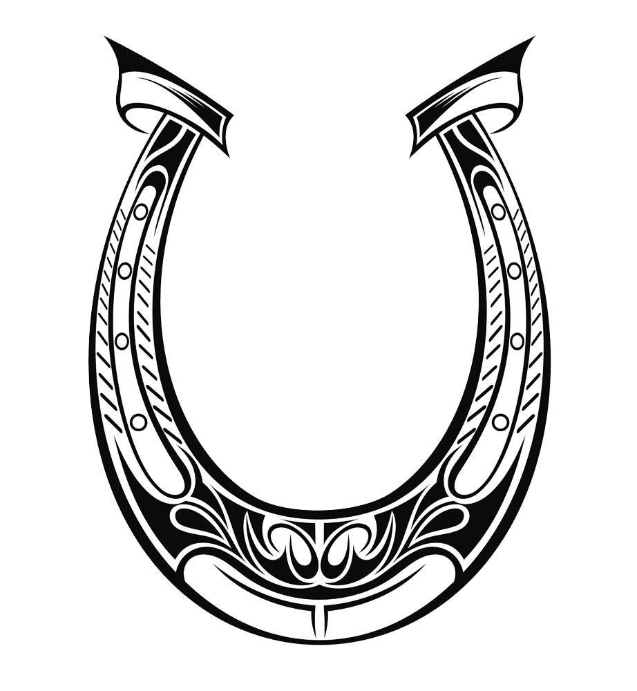 Horseshoe clip equestrian symbol lucky charm clipart free