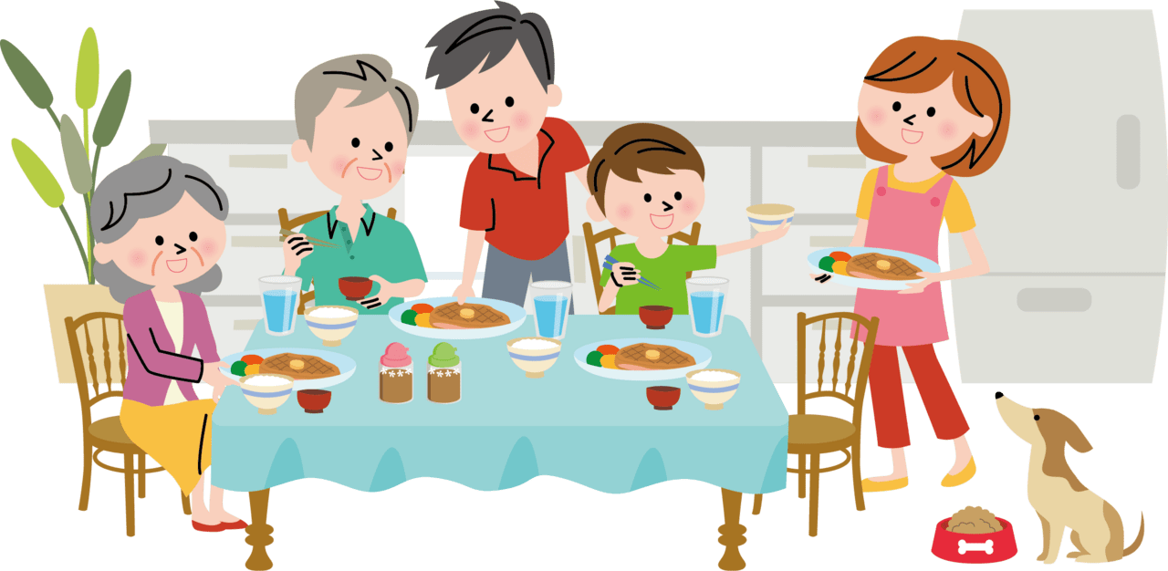 Dinner clipart family photo