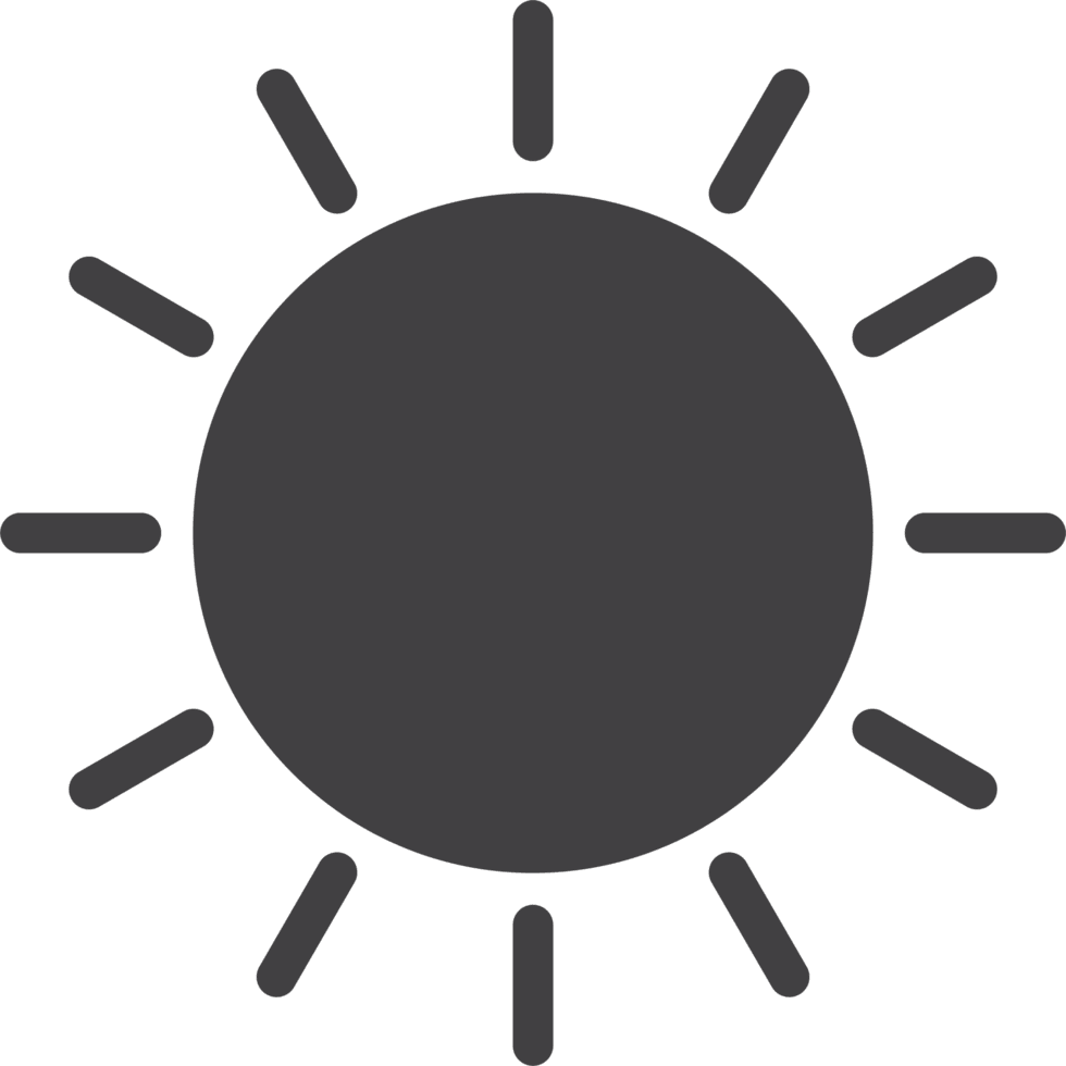 Sun black and white for clipart transparent