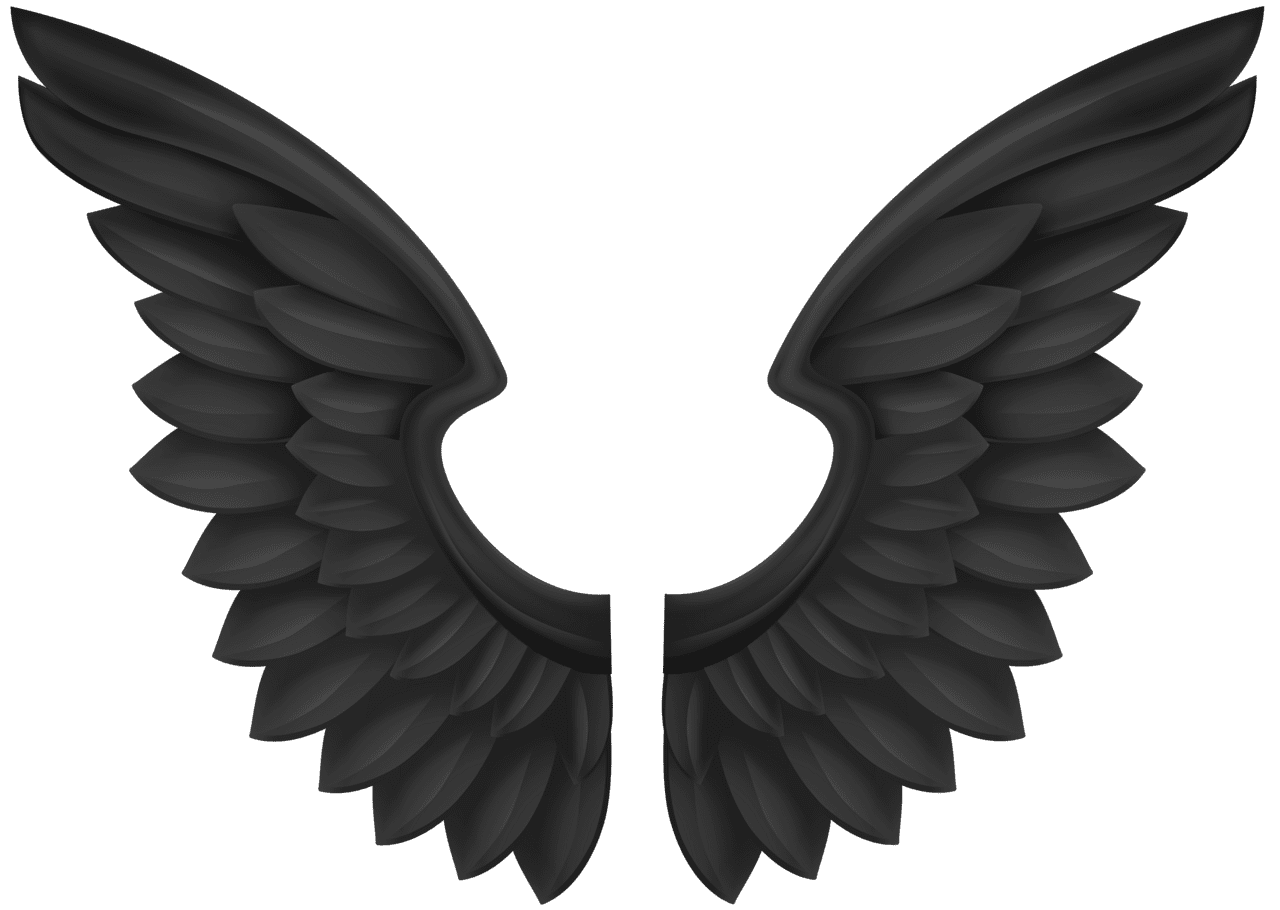 Wings black gs clipart image