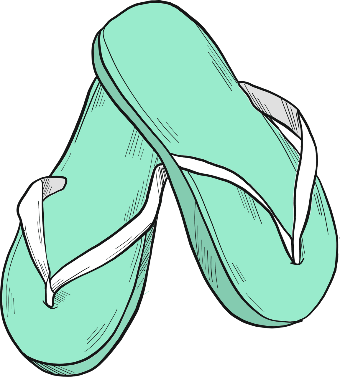 Flip flop vector clipart images 8