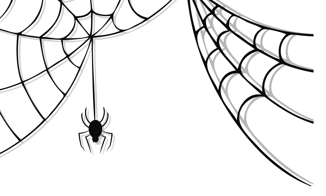 Halloween black and white spider trick or treat creepy october costume clipart photo