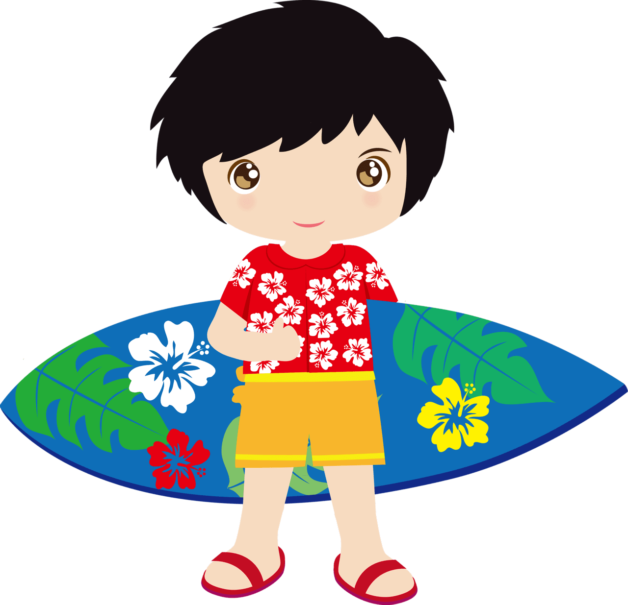 Hawaii luau party clipart image 2