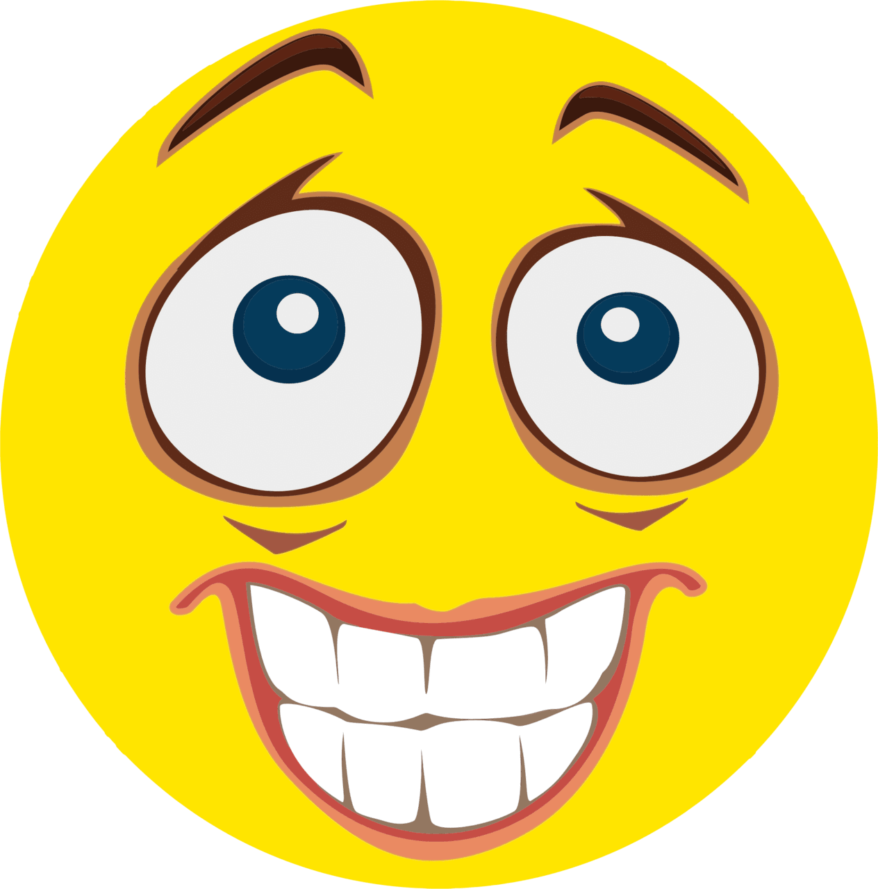 Funny scared face nervous cliparts vector