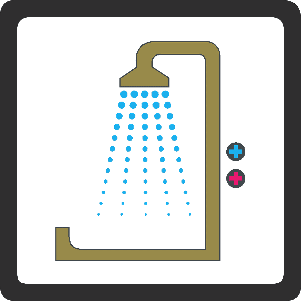 Hotel service shower vector graphic clipart
