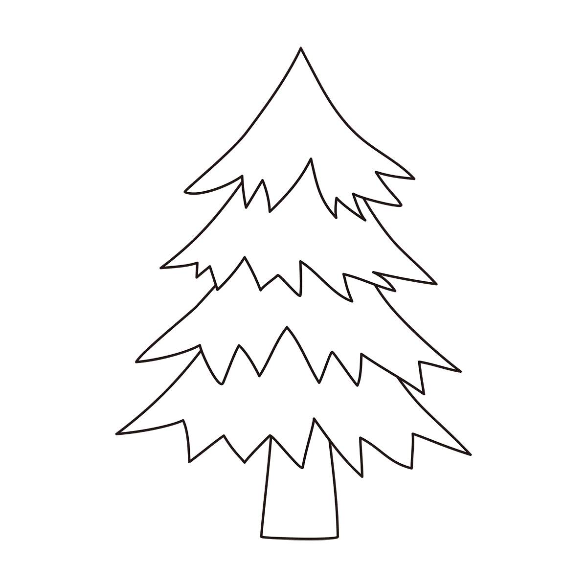 Christmas tree black and white graphics holiday artwork festive design clipart transparent