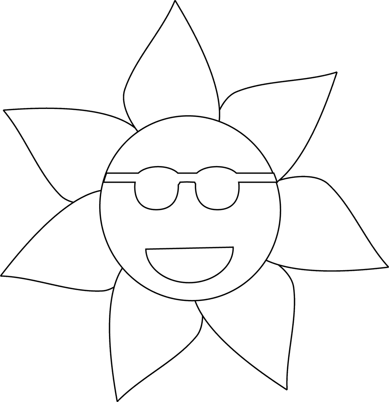 Sun black and white drawing for clipart logo