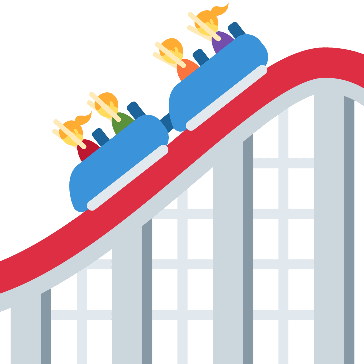 Roller coaster vector emoji clipart 3