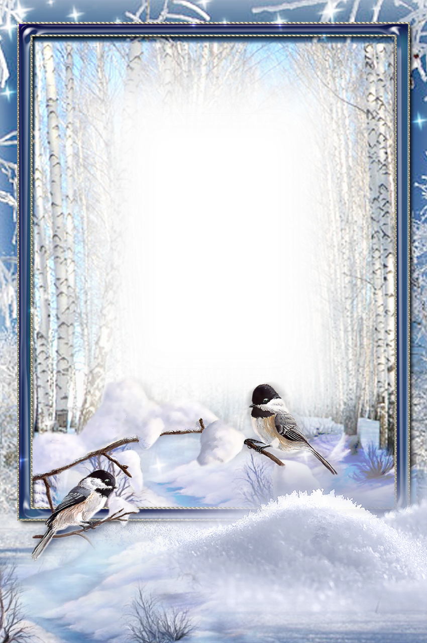 Snowfall marcos invierno clipart photo