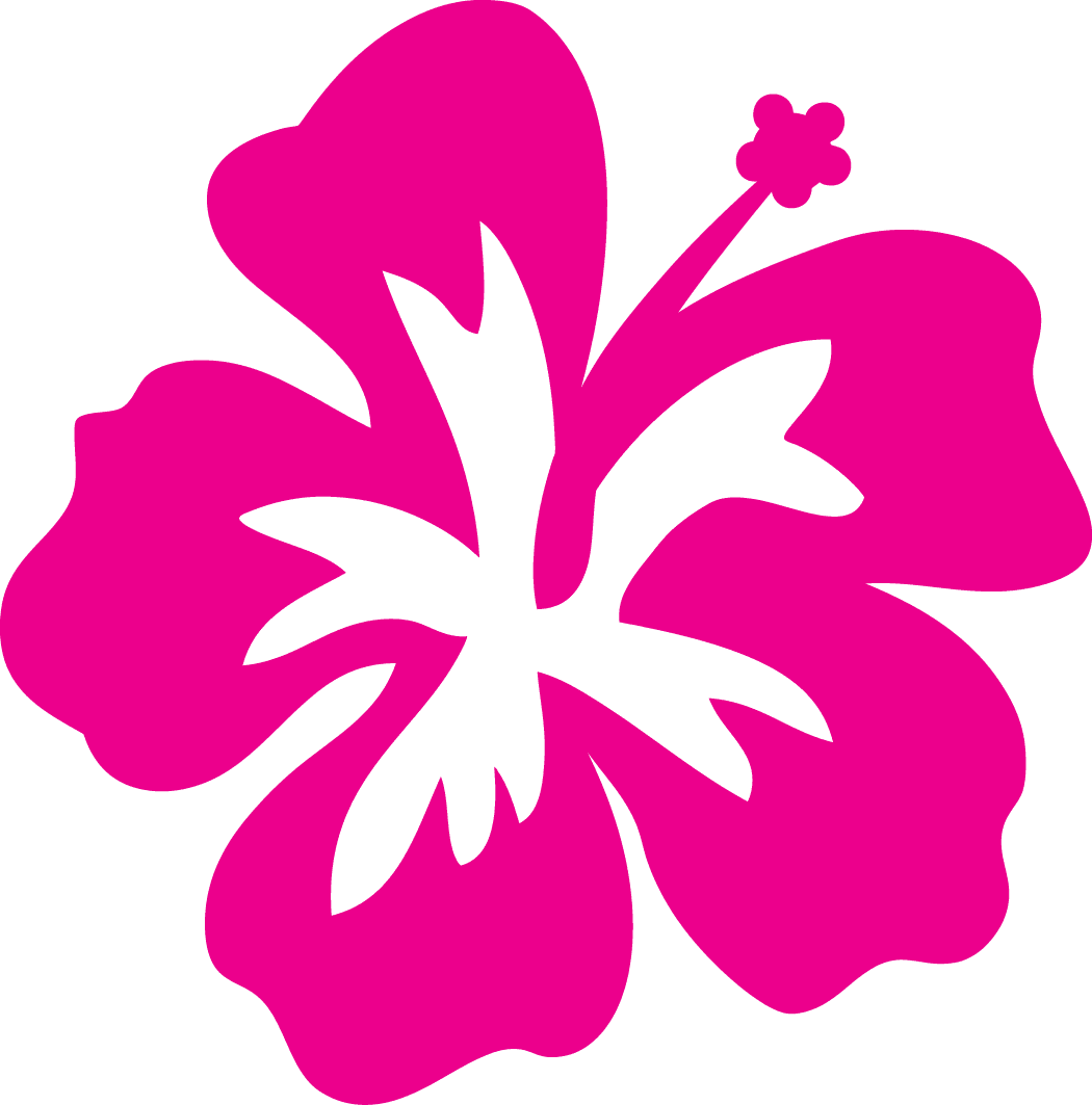 Hawaii hibiscus flower outline clipart vector