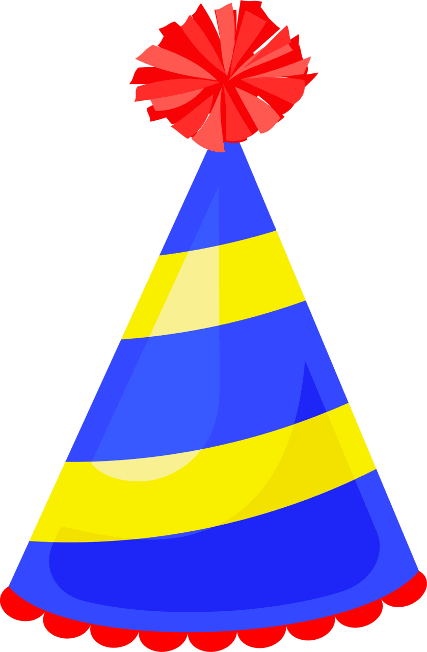 Birthday hat pin page clipart logo 2