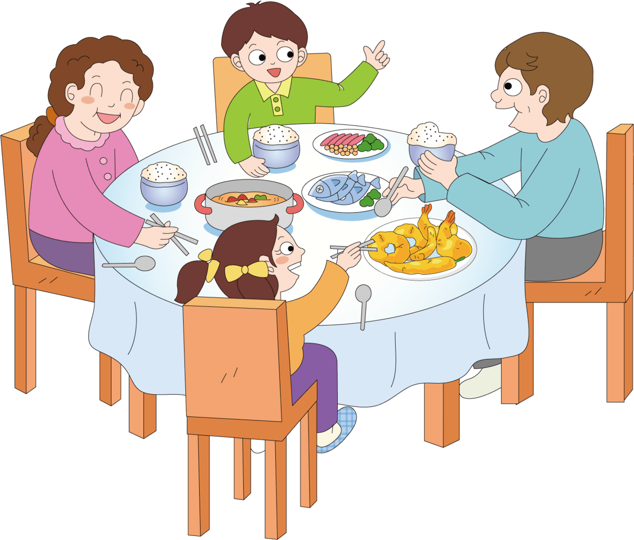 Dinner breakfast eating clipart full size image