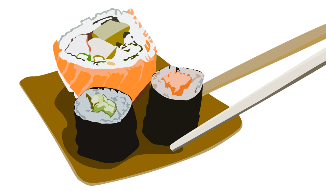 Sushi rice fish image clipart