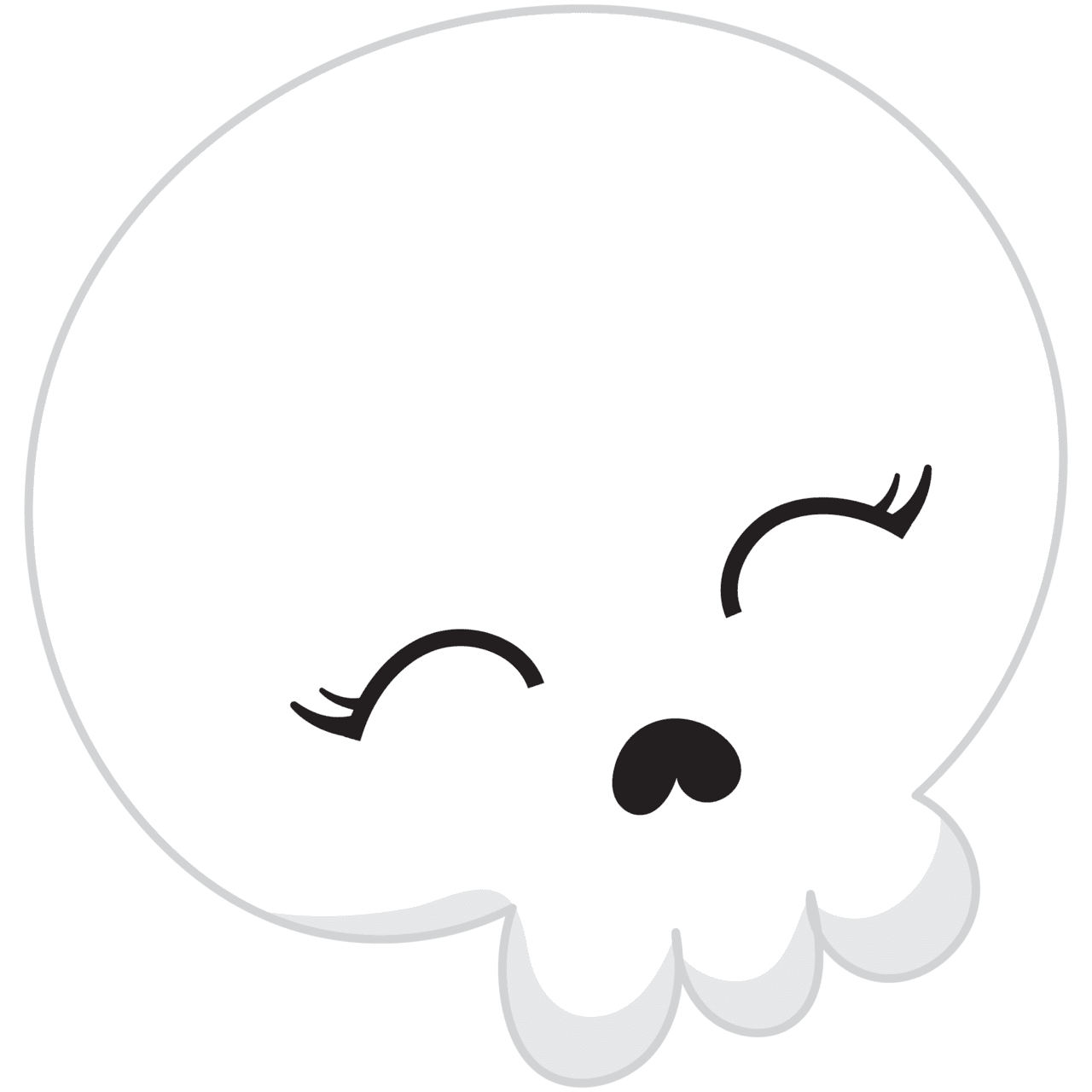 Cute ghost pin page clipart logo