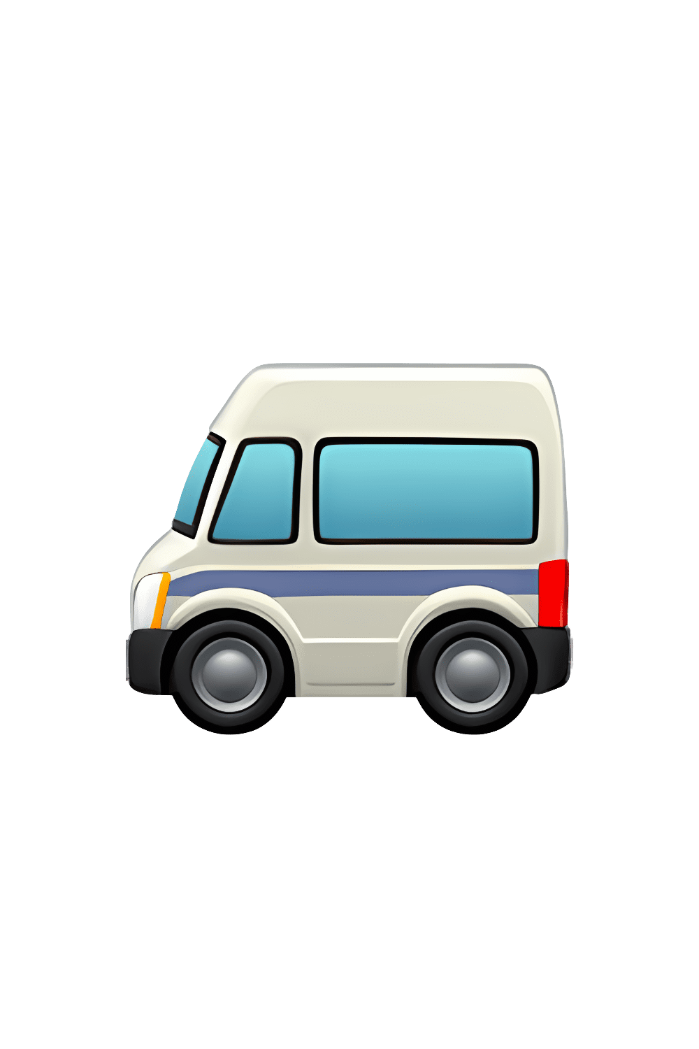 Ambulance minibus emoji clipart transparent