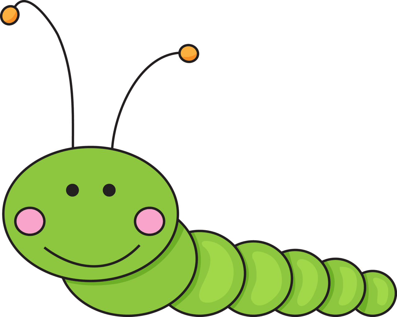 Green worm clipart free