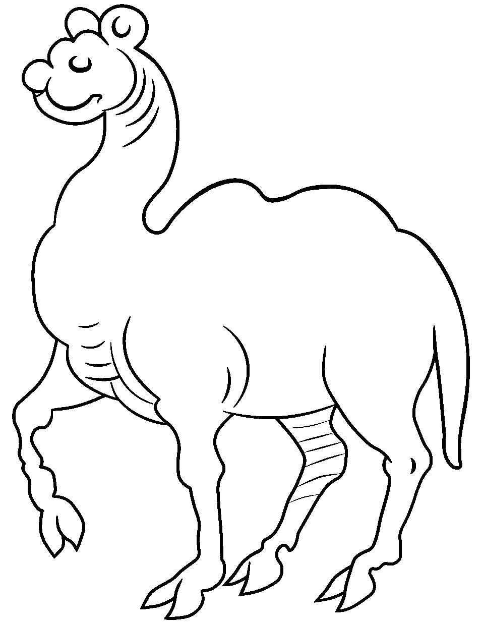 Camel traceable heraldic art clipart vector