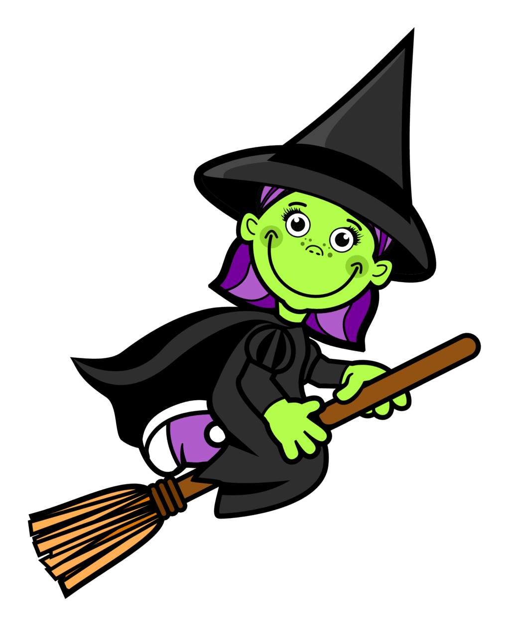 Witch hat pin page clipart background 3