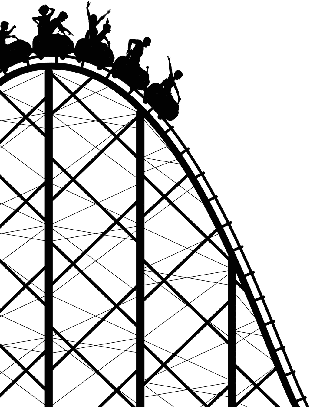 Roller coaster clipart large size image