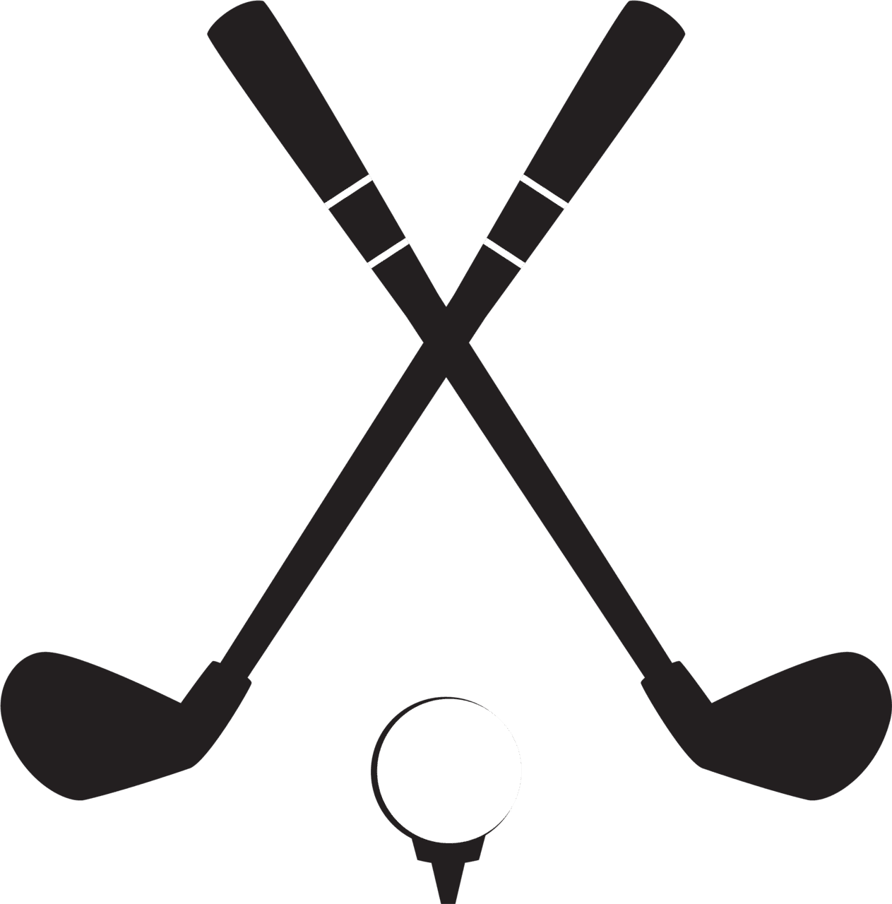 Golf club ball clipart and vector