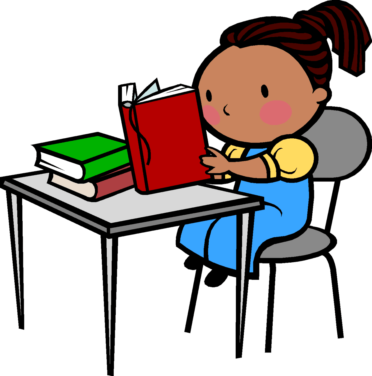 Student desk clipart read ing background