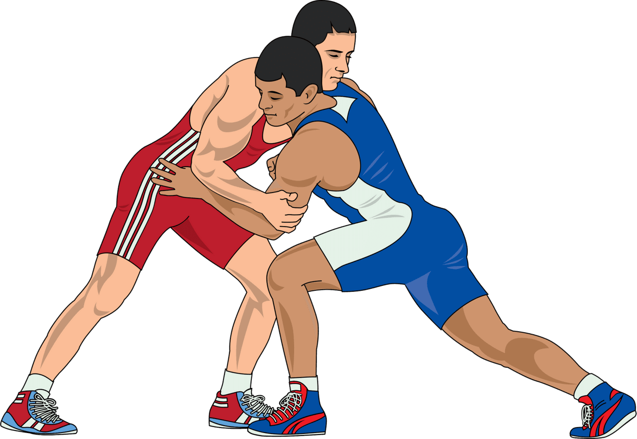 Wrestling vector clipart images