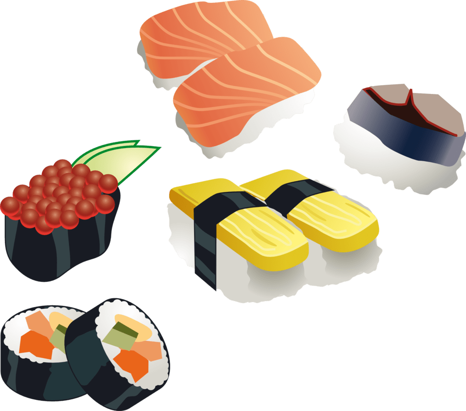 Clipart image sushi set id
