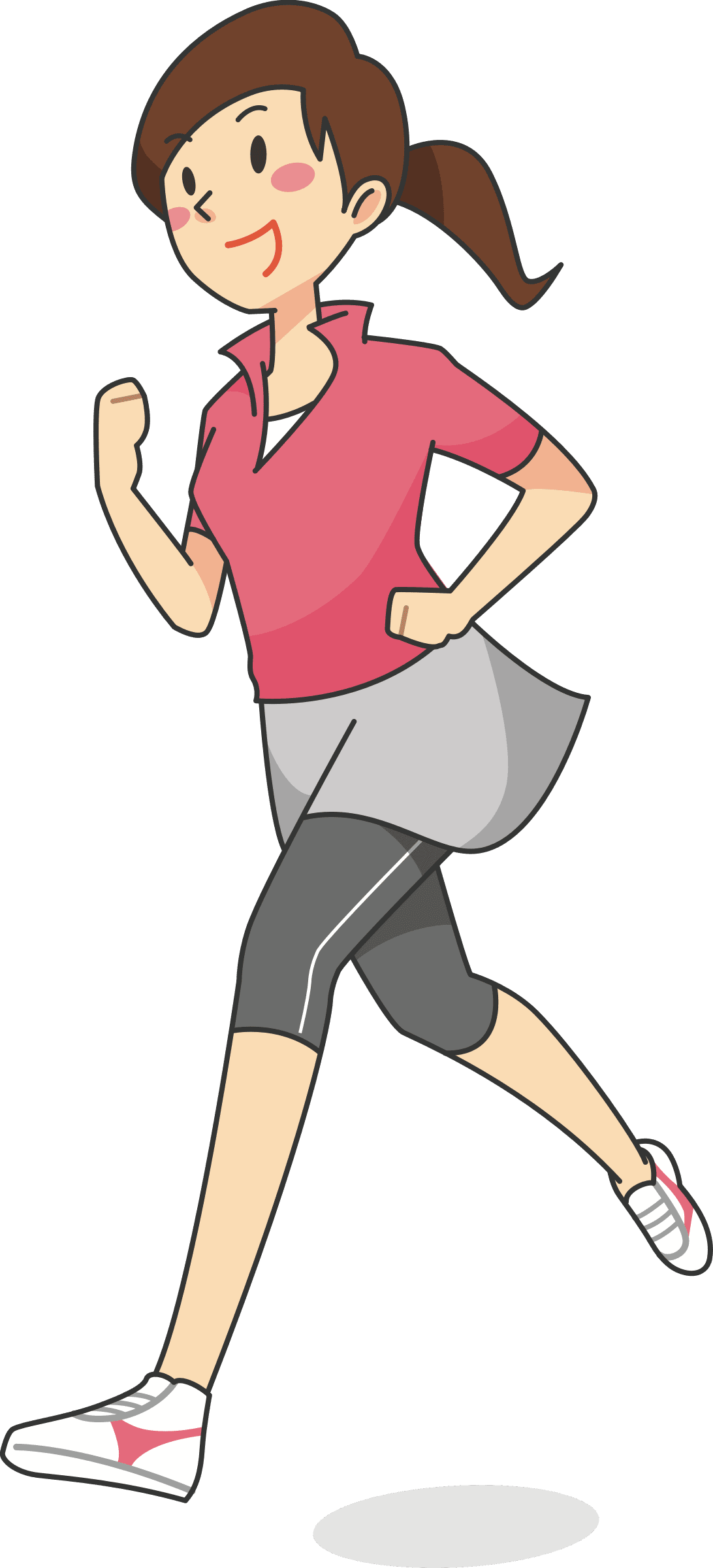 Runner big image woman running clipart