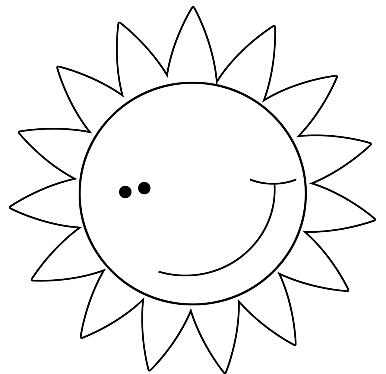 Sun black and white pin page clipart vector