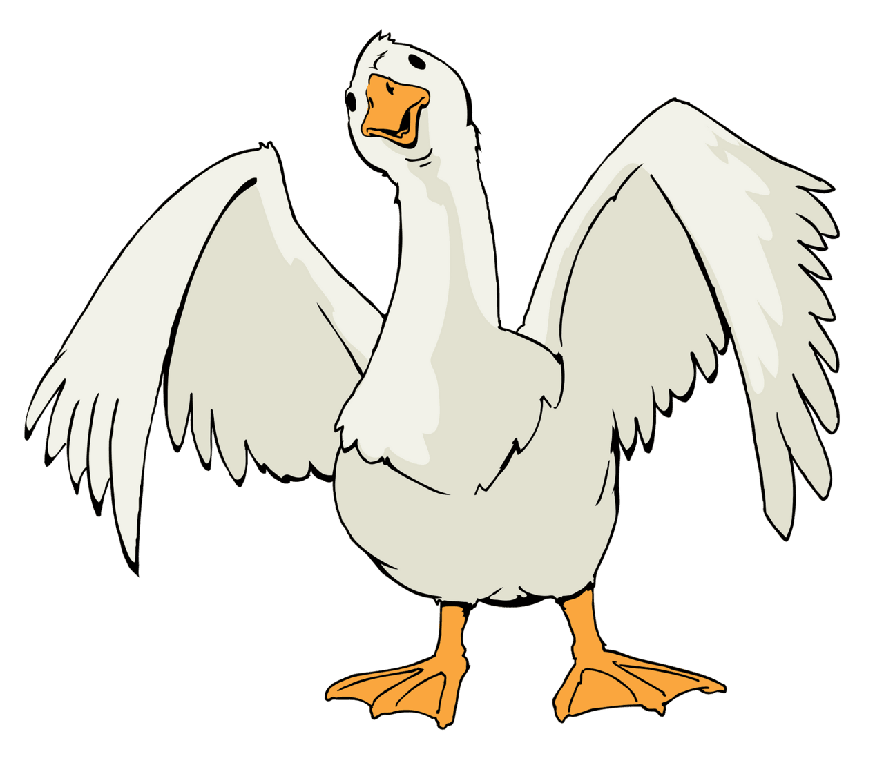 Cartoon goose vector clipart images