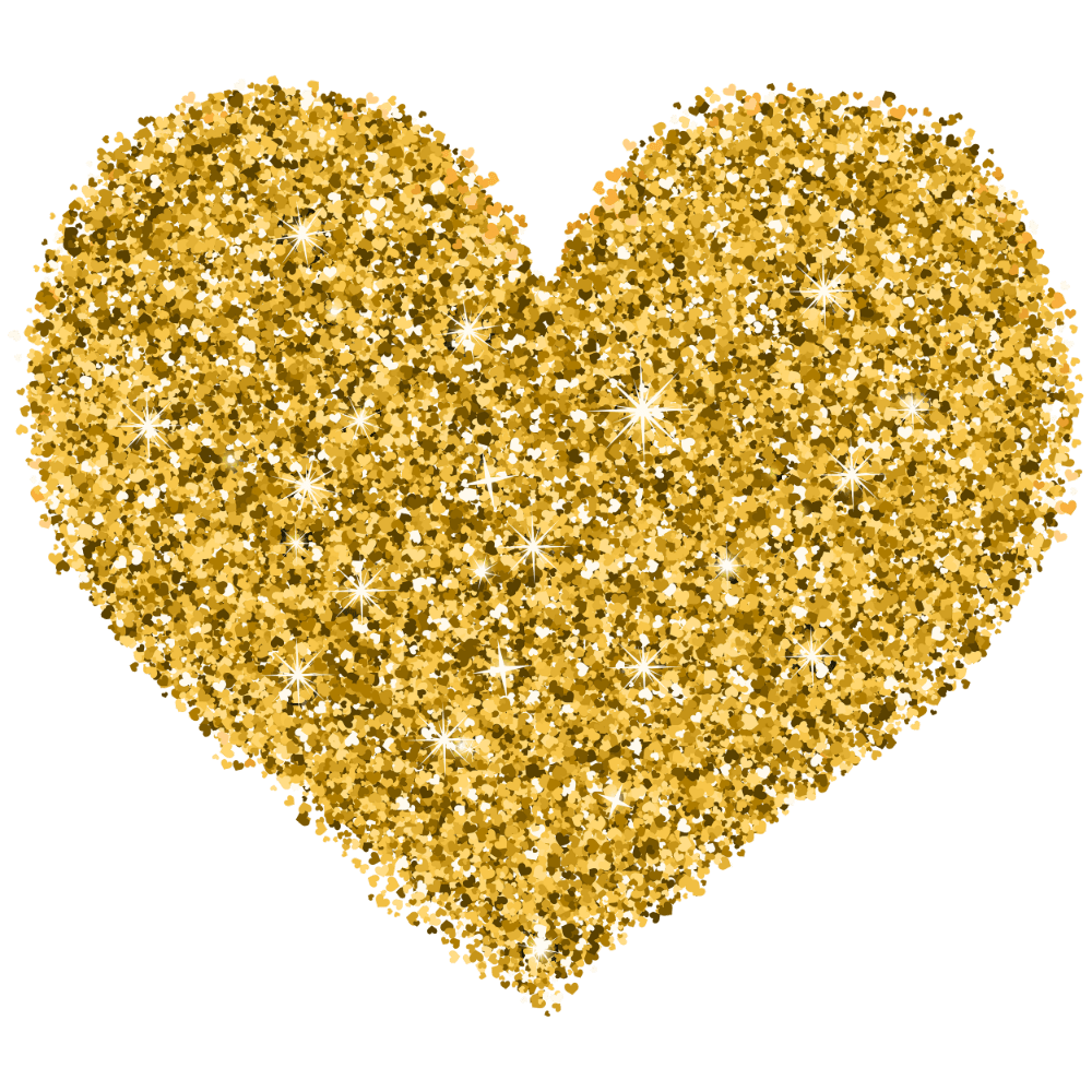 Sparkle golden heart images hd photo clipart