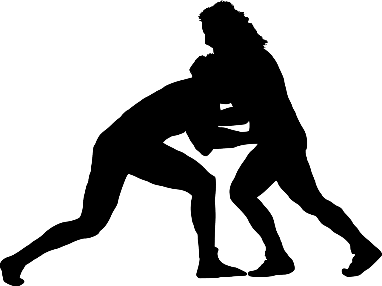 Wrestling silhouette clipart background