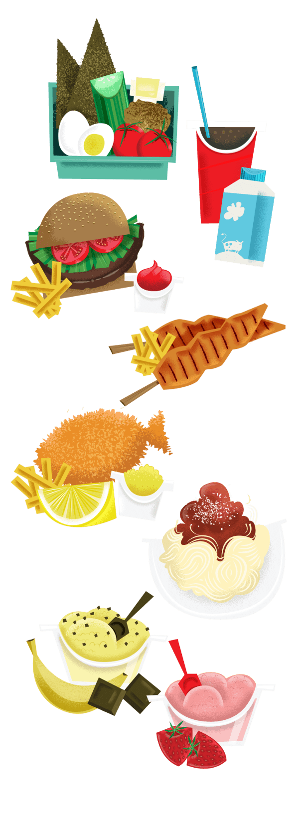 For lunch friends the road clipart picture