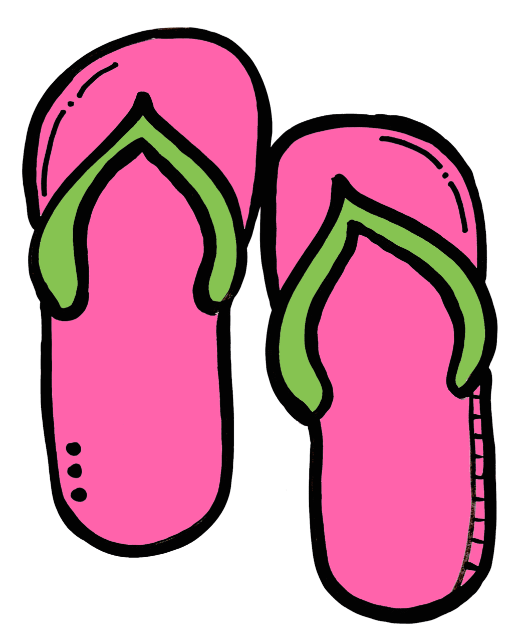 Flip flop pin page clipart free