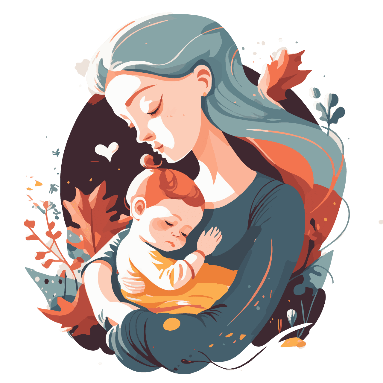 Hugging mother clipart images