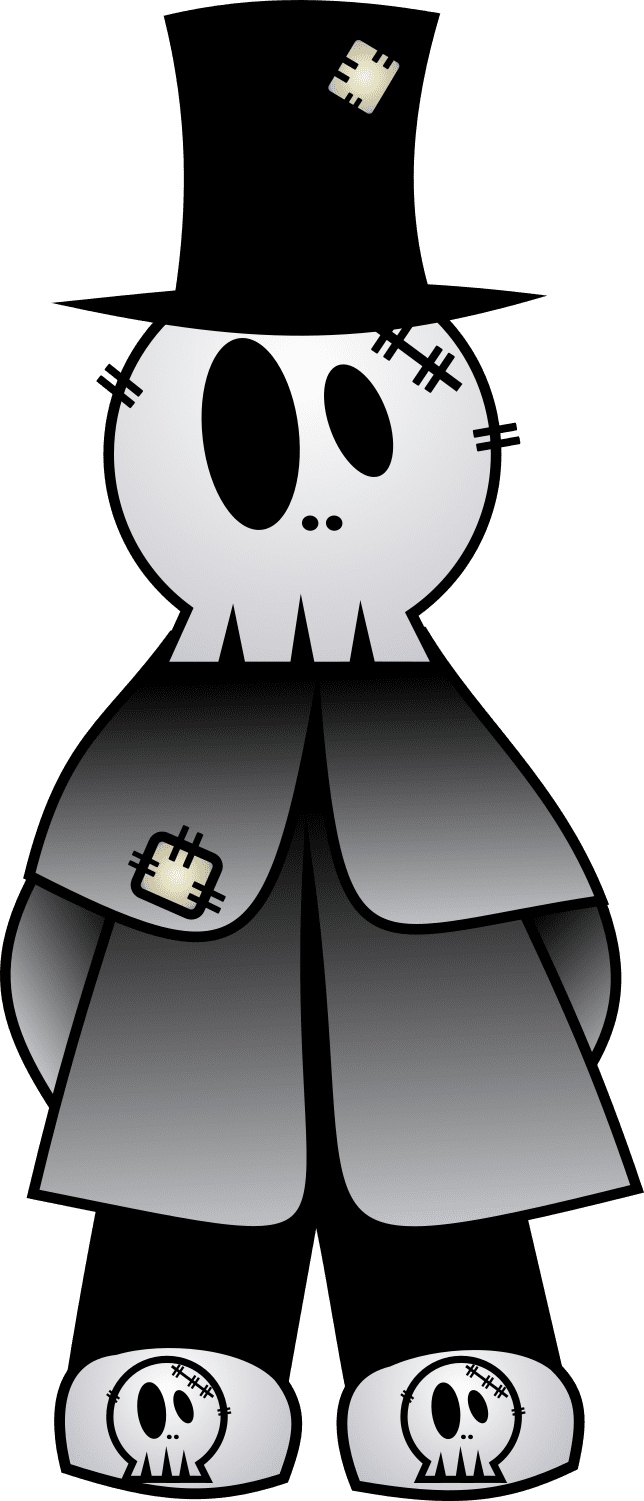 Cute ghost pin page clipart photo 2