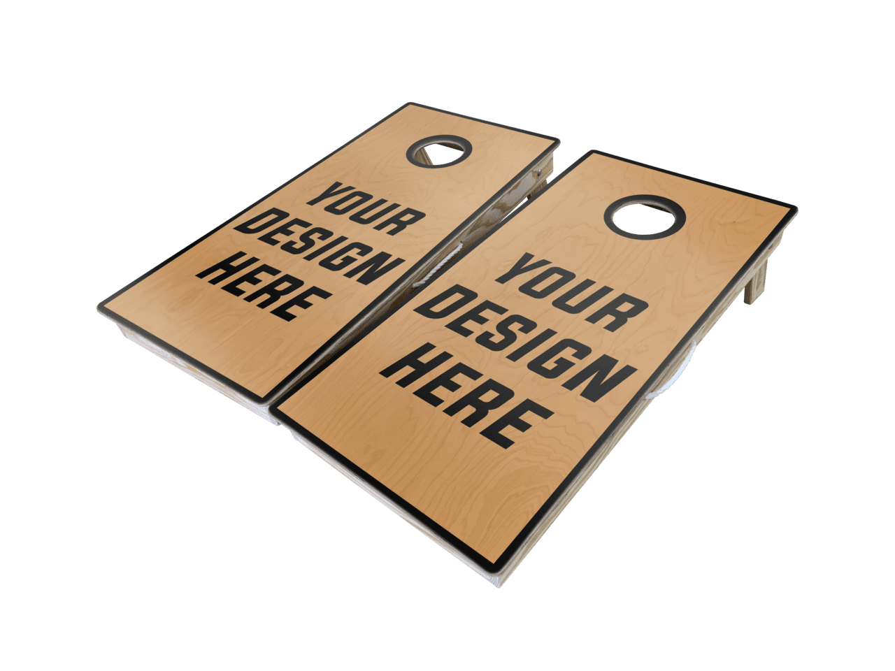 Custom cornhole set with uploaded art clipart clip art
