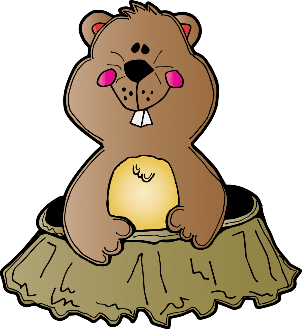 Groundhog kindergarten with susie january clipart vector