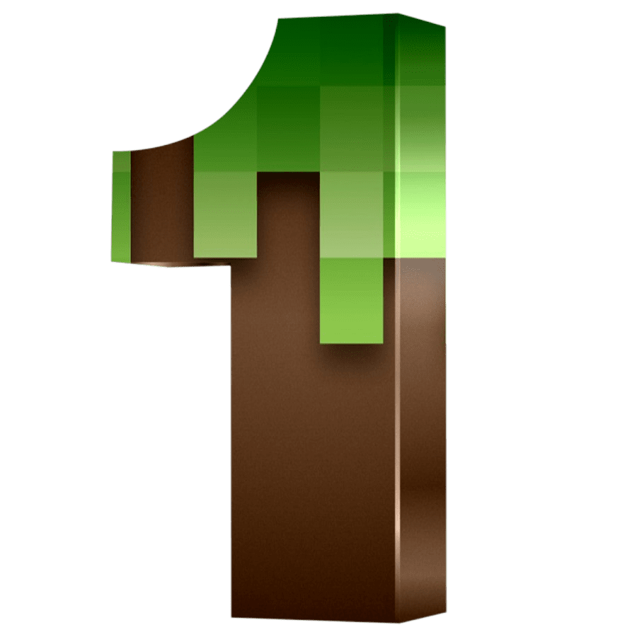 Minecraft ecraft numbers pr table cake clipart image