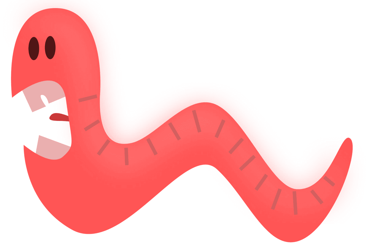 Worm vector clipart images 3