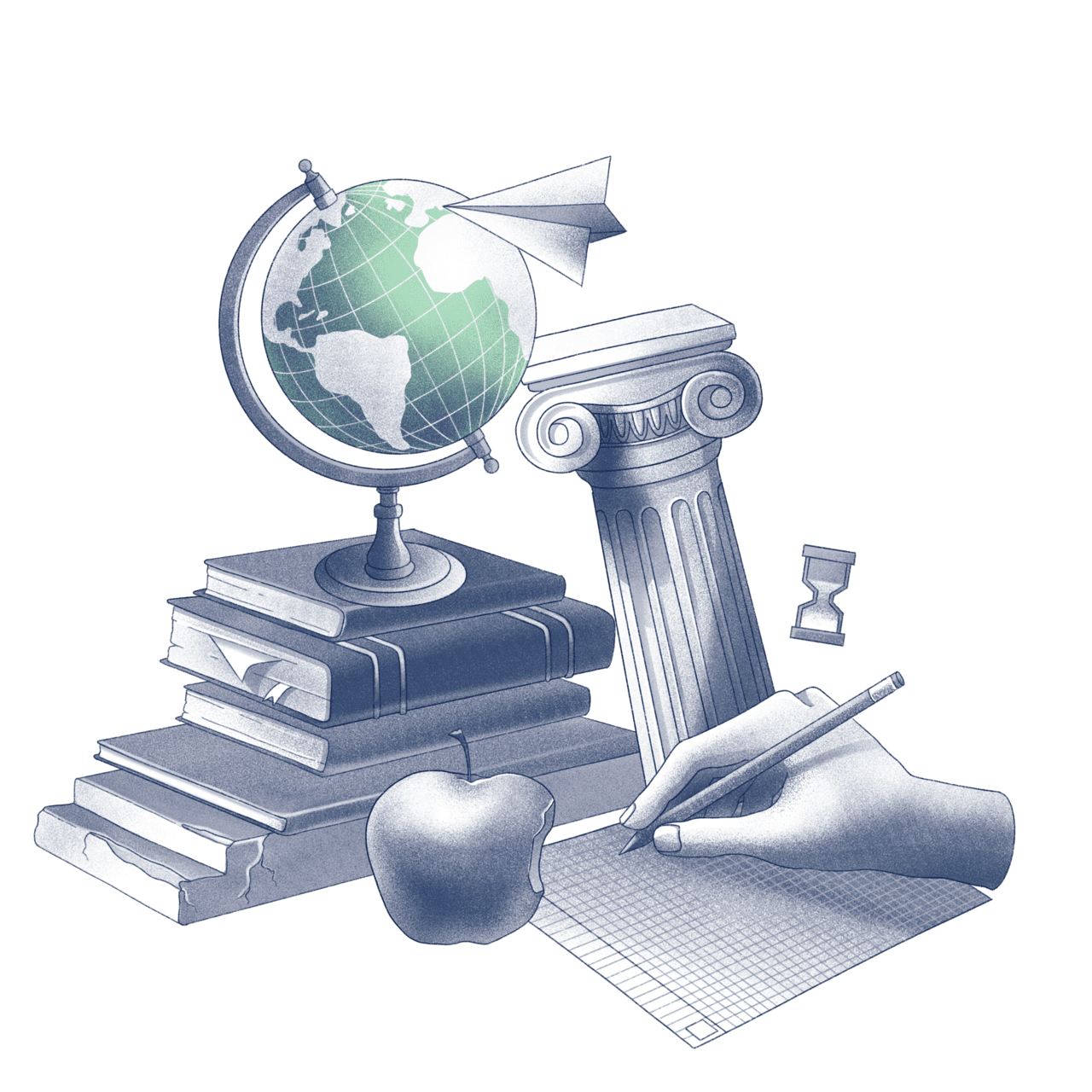 Stack of books book and study items clipart image