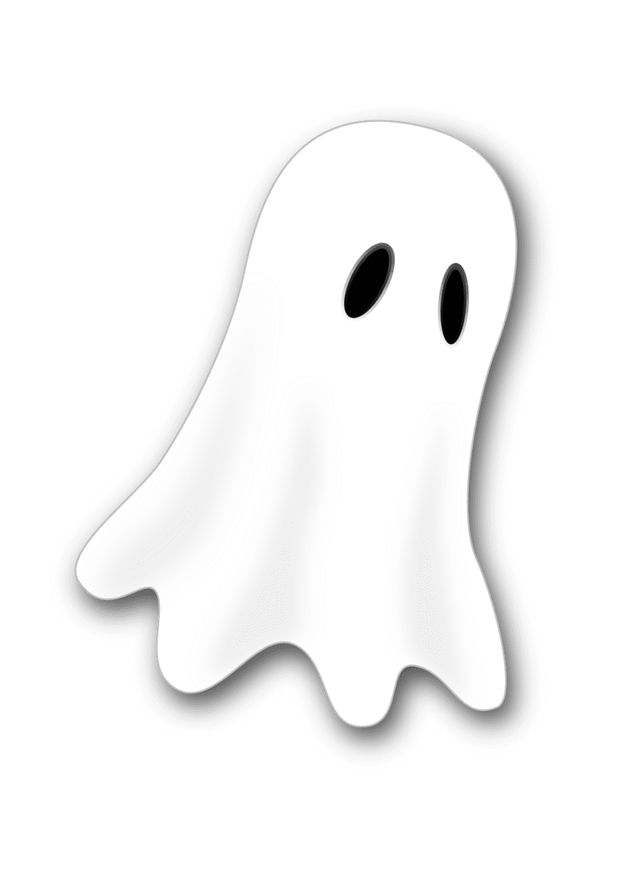 Halloween black and white ghost clipart vector