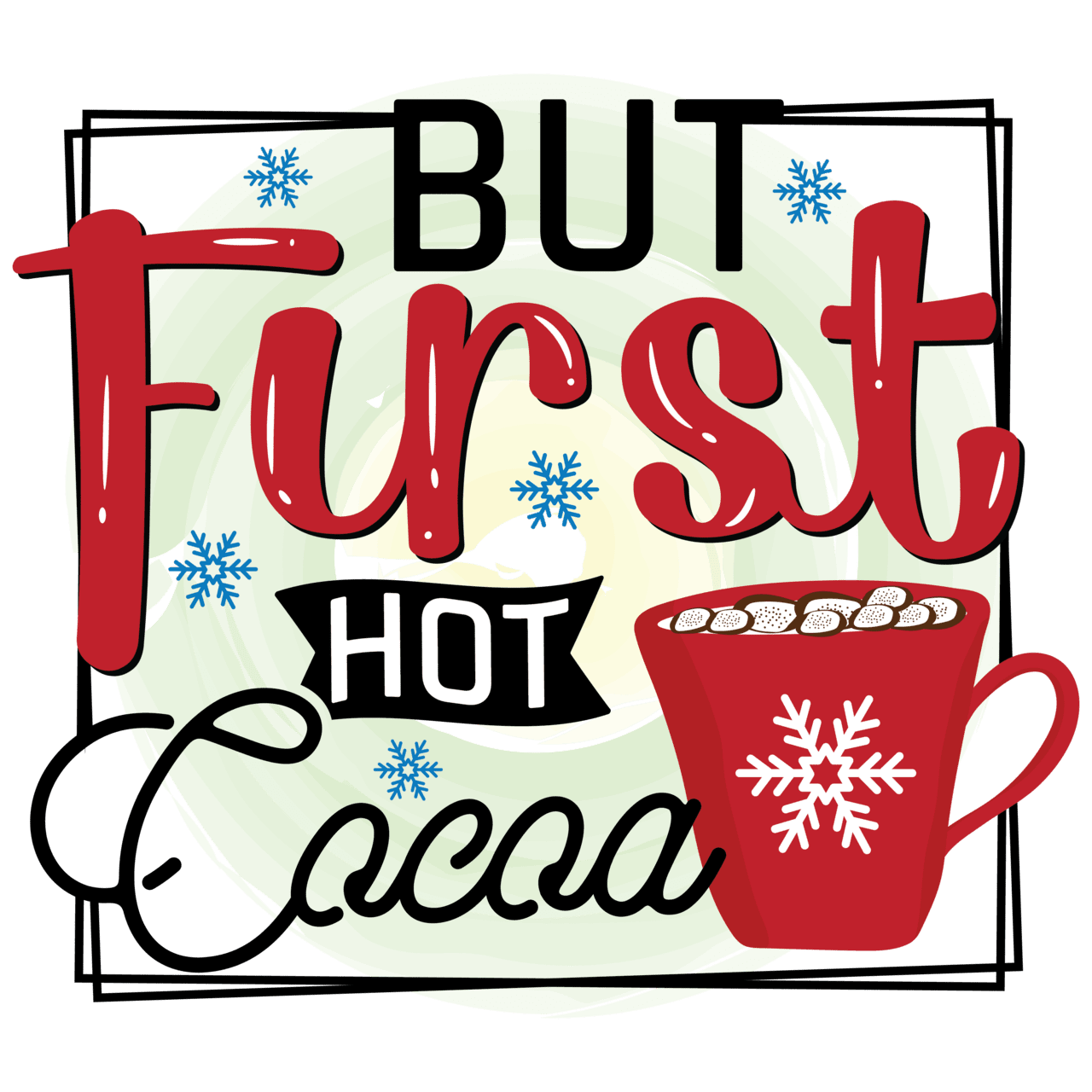 Hot cocoa pin page clipart picture