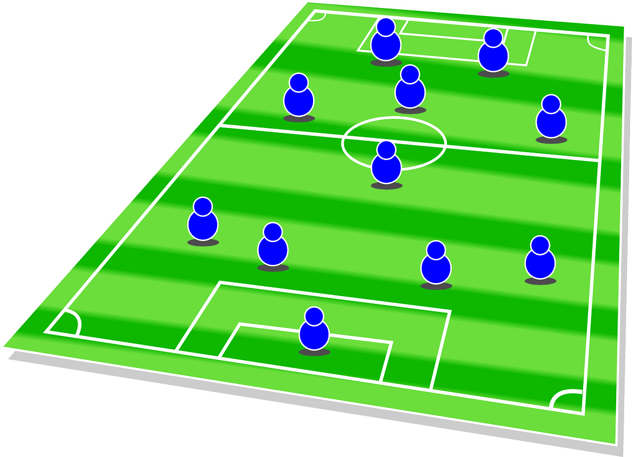 Football field hd pitch soccer player board games clipart image