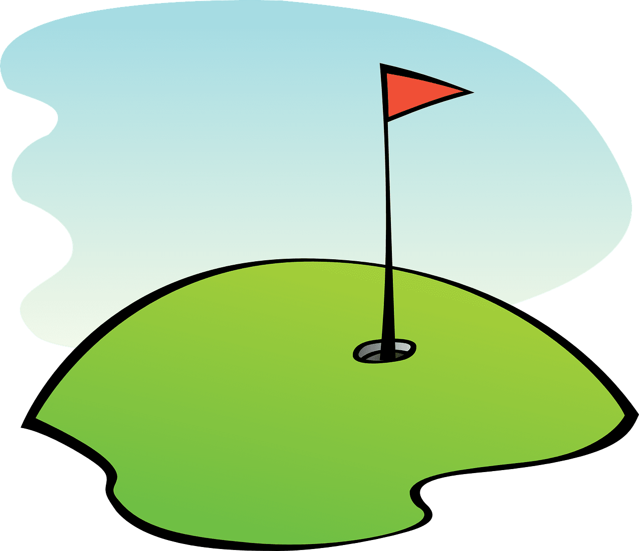 Golf club course vector art graphics clipart